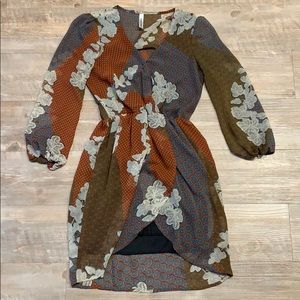 Peppermint Floral Puff Sleeve Dress Size XS